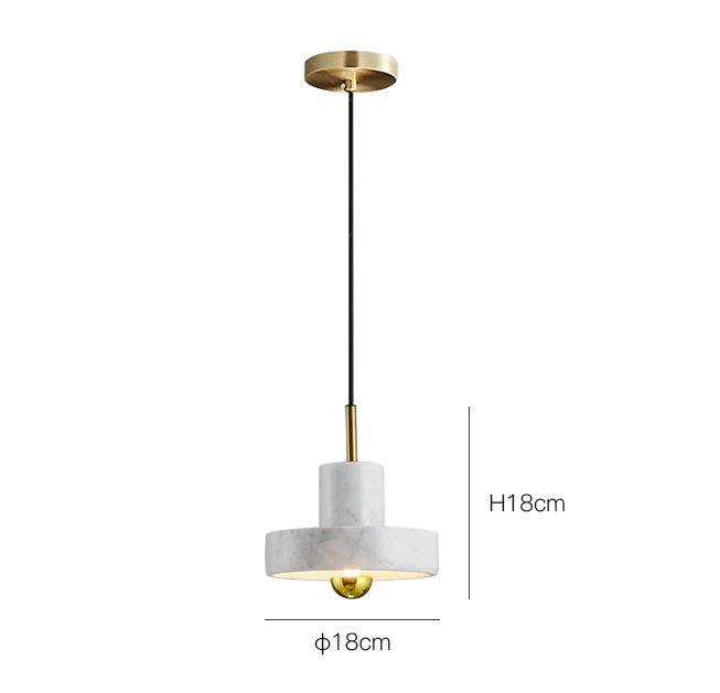 Moty - E27 LED bulb contemporary marble suspended light