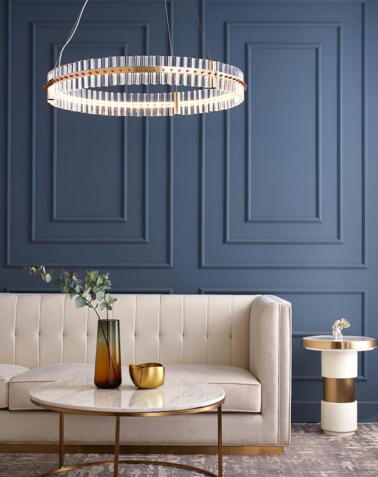 Lux - Built in LED luxury round suspended light