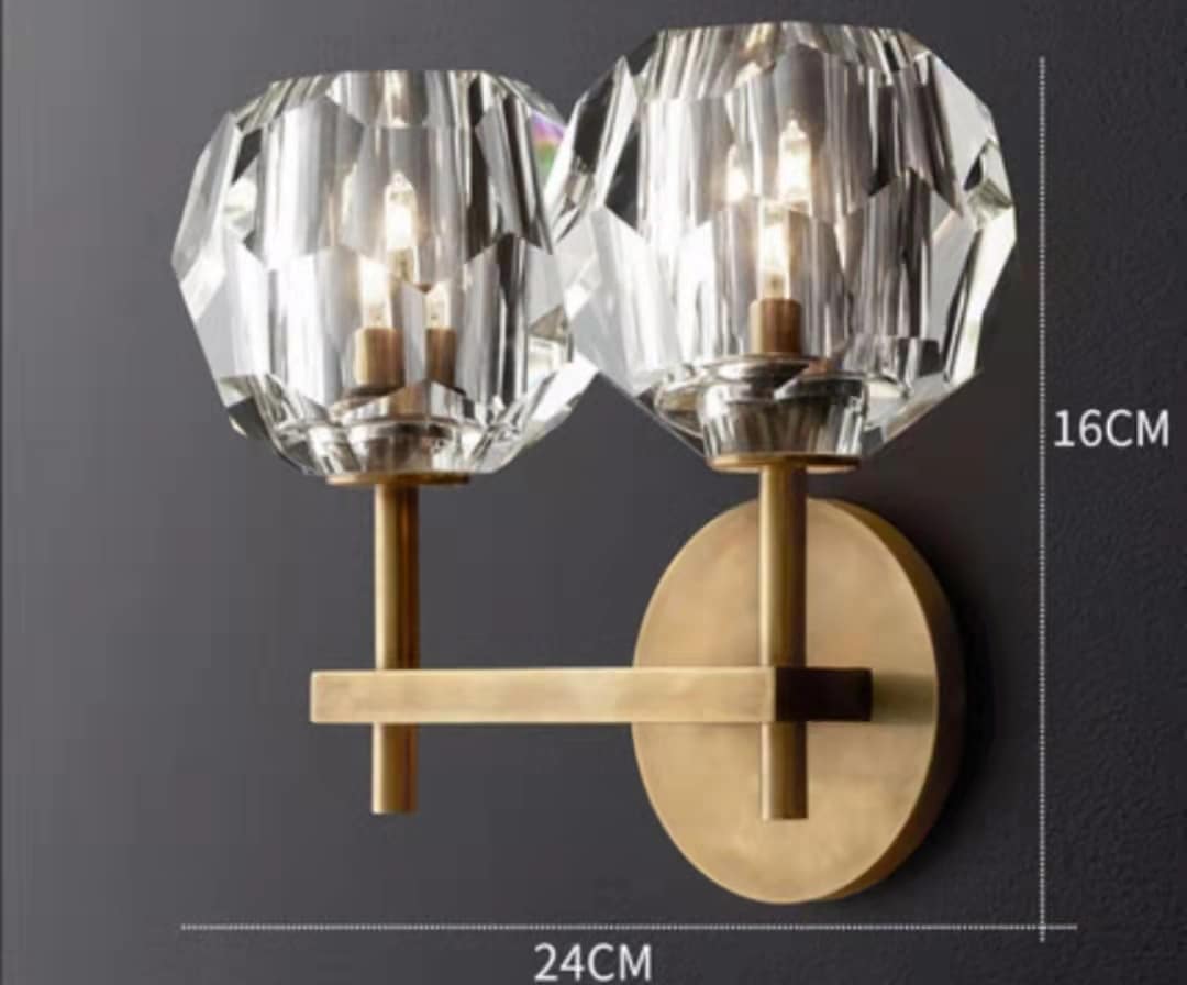 Ayat - G9 LED bulb luxury double head glass wall light