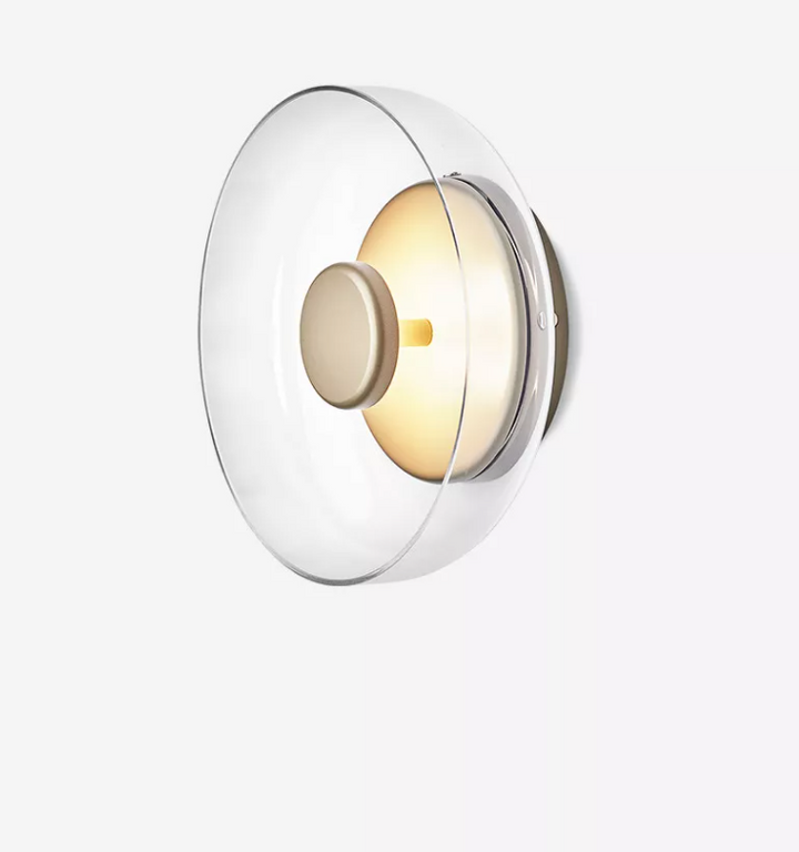 Hunter - Built in LED contemporary glass round wall light