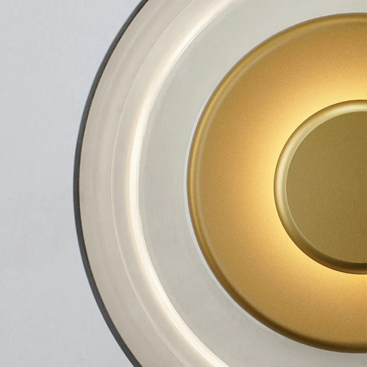 Hunter - Built in LED contemporary glass round wall light