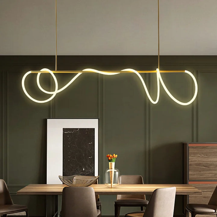 Clarissa - Built in LED contemporary linear suspended light