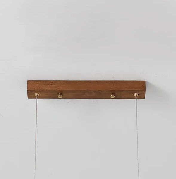 Dominika - Built in LED modern wooden linear suspended light