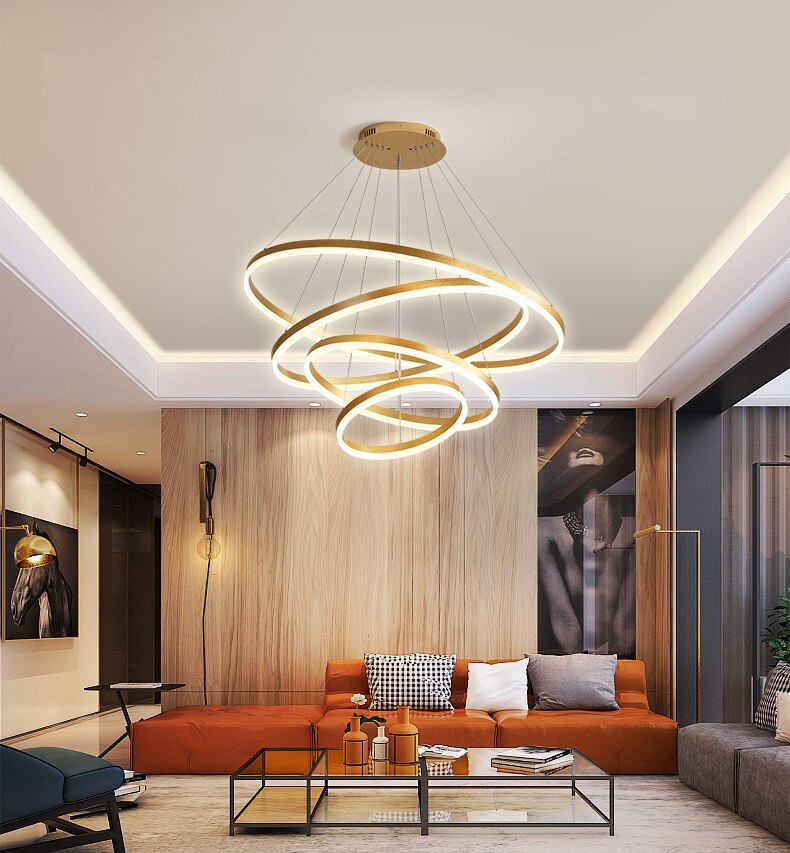 Aqeel - Built in LED modern round suspended light