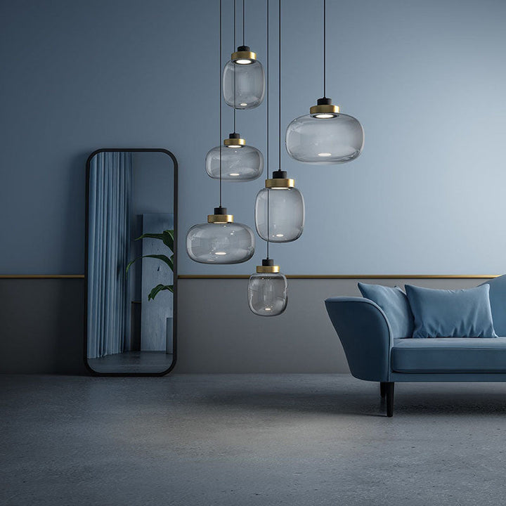 Wagstaff - Built in LED contemporary glass suspended light