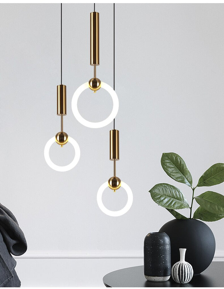 Webber - Built in LED contemporary round suspended light