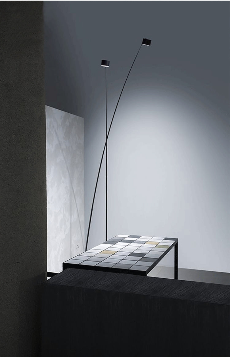 Samir - Built in LED Wooden floor lamp