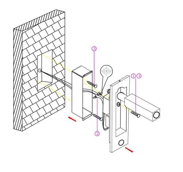 Lott -Built in LED Hotel style Wall Light