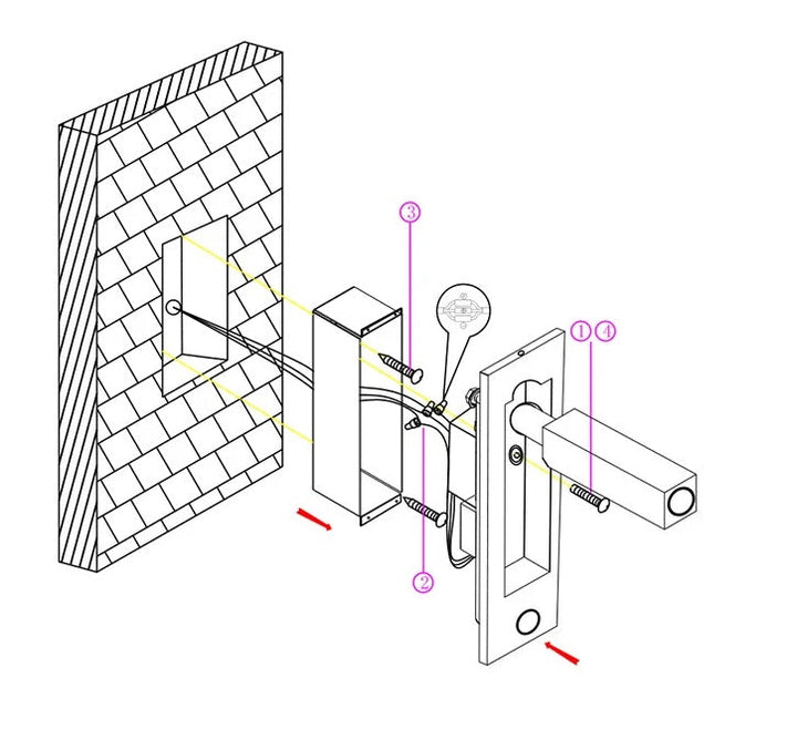 Lott -Built in LED Hotel style Wall Light