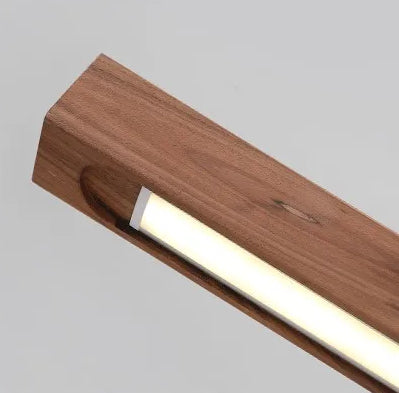 Dominika - Built in LED modern wooden linear suspended light