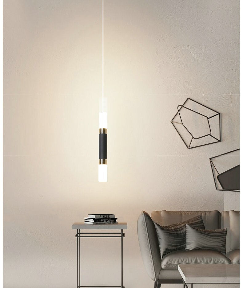 Anand - Built in LED contemporary cylinder suspended light