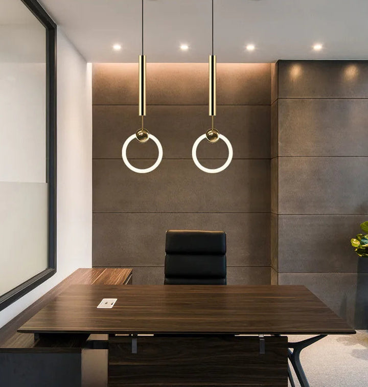 Cody - Built in LED contemporary round suspended light