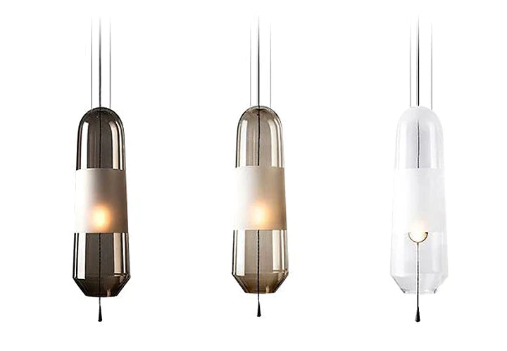 Brown - E14 LED bulb glass suspended light
