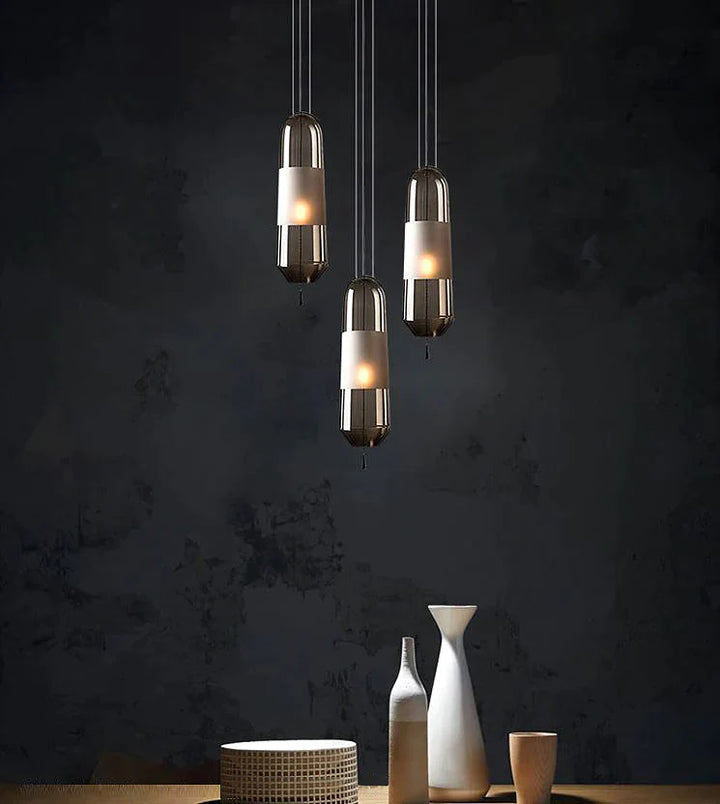Brown - E14 LED bulb glass suspended light
