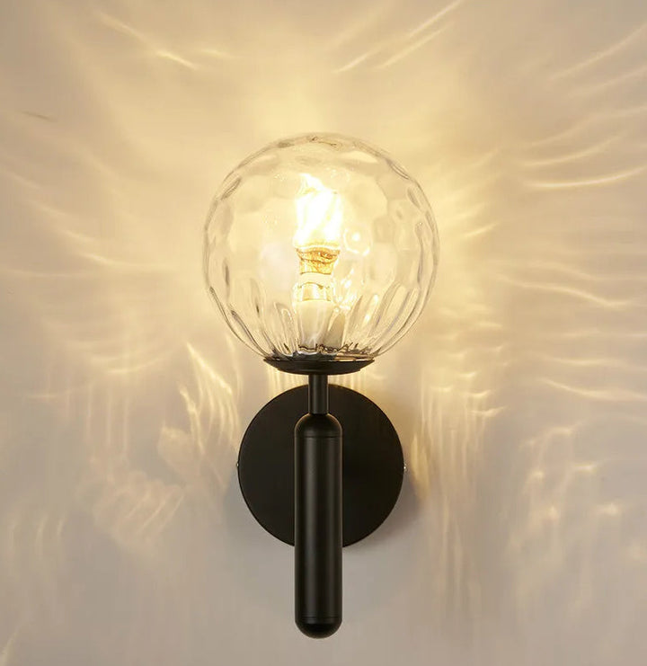 Berg - E14 LED bulb contemporary glass wall light